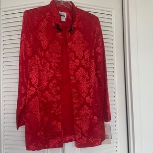 Leslie Fay dresses. Size 8. Red dress jacket
